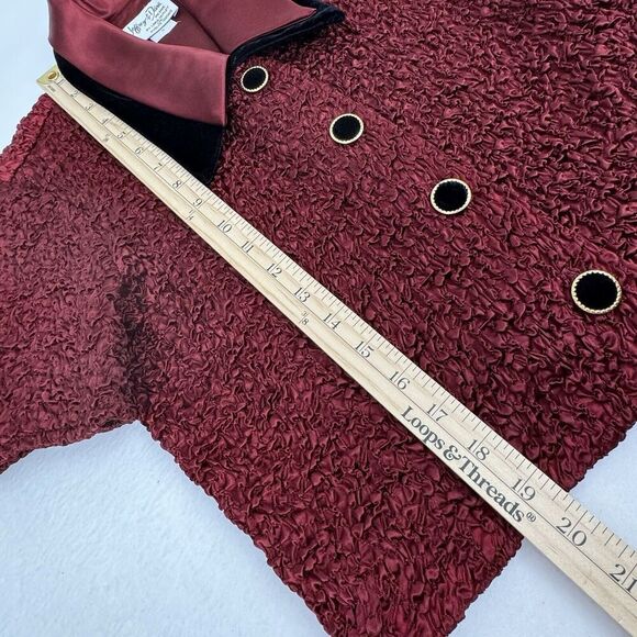 Vintage Jeffrey & Dara Womens Pointed Collar Blouse 10P Stretch Witchy Velvet - Picture 10 of 13